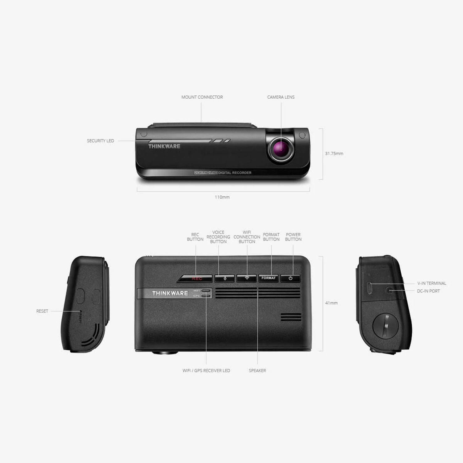 Thinkware F770 Dash Cam – Dual Channel, WiFi, GPS, 16GB - Image 3